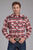 Roper Mens 2408 Plaid Horse Red Cotton Blend L/S Shirt