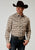 Roper Mens Desert Plaid Brown Cotton Blend L/S Shirt