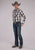 Roper Mens 2486 Yoked Horseshoe Grey/Black/White Cotton Blend L/S Shirt