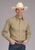 Roper Mens 2445 Solid Broadcloth Tan Cotton Blend L/S Shirt