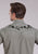Roper Mens 2475 Longhorn Skull Scene Light Smokey Grey Cotton Blend L/S Shirt