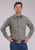 Roper Mens 2475 Longhorn Skull Scene Light Smokey Grey Cotton Blend L/S Shirt
