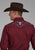 Roper Mens 2124 Broadcloth Wine Cotton Blend L/S Shirt