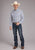 Roper Mens 2429 Paisley Trellis Blue Cotton Blend L/S Shirt