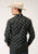 Roper Mens Black/Cream Cotton Blend Floral L/S Shirt