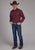 Roper Mens 2287 Dot Print Wine Cotton Blend L/S Shirt