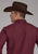 Roper Mens 2287 Dot Print Wine Cotton Blend L/S Shirt