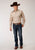 Roper Mens Beige/Rust Cotton Blend Vintage Floral L/S Shirt
