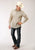 Roper Mens Cream/Brown Cotton Blend Wallpaper L/S Shirt