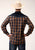 Roper Mens Floral Fancy Applique Navy/Brown Cotton Blend L/S Shirt