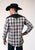 Roper Mens Grey Plaid Black Cotton Blend L/S Shirt