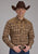 Roper Mens 2129 Plaid Leaf Brown/Tan Cotton Blend L/S Shirt