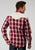 Roper Mens Fancy Applique Floral Red Cotton Blend L/S Shirt