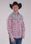 Roper Mens 2485 Southwestern Cross Red/Grey Cotton Blend L/S Shirt