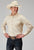 Roper Mens Solid Broadcloth Warm Ecru Cotton Blend L/S Shirt