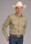 Roper Mens 2445 Broadcloth Tan Cotton Blend L/S Shirt