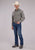 Roper Mens 2475 Solid Broadcloth Light Smokey Grey Cotton Blend L/S Shirt