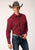 Roper Mens Broadcloth Deep Russet Cotton Blend L/S Shirt