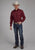 Roper Mens 2124 Broadcloth Deep Wine Cotton Blend L/S Shirt