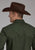 Roper Mens 2132 Broadcloth Dark Olive Cotton Blend L/S Shirt