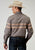 Roper Mens Border Stripe Grey Cotton Blend 55/45 L/S Shirt