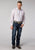 Roper Mens 2068 Stripe White/Coral Cotton Blend L/S Shirt