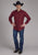 Roper Mens 2287 Dot Print Fancy Wine Poly/Cotton L/S Shirt