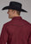 Roper Mens 2287 Dot Print Fancy Wine Poly/Cotton L/S Shirt