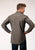 Roper Mens Floral Tone on Tone Grey Poly/Cotton L/S Shirt