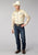 Roper Mens Diamond Wallpaper Cream/White Cotton Blend L/S Shirt