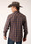 Roper Mens Camel Plaid Blue Cotton Blend L/S Shirt