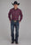 Roper Mens 2104 Plaid Wine/Black Cotton Blend L/S Shirt