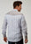 Roper Mens Retro Piped Fancy Blue Cotton Blend L/S Shirt