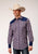 Roper Mens Cream Plaid Blue Cotton Blend L/S Shirt