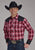 Roper Mens 2131 Plaid Retro Red/White Cotton Blend L/S Shirt