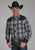Roper Mens 2105 Plaid Retro Grey/Black Cotton Blend L/S Shirt