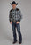 Roper Mens 2105 Plaid Retro Grey/Black Cotton Blend L/S Shirt