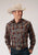 Roper Mens Green Plaid Multi Brown Cotton Blend L/S Shirt