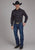Roper Mens 2130 Plaid Black/Grey Cotton Blend L/S Shirt