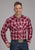 Roper Mens 2131 Plaid Red/White Cotton Blend L/S Shirt