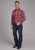 Roper Mens 2131 Plaid Red/White Cotton Blend L/S Shirt