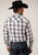 Roper Mens 55/45 Plaids Black/White Cotton Blend L/S Shirt