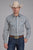 Roper Mens 2405 Plaid Turquoise Cotton Blend L/S Shirt