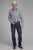 Roper Mens 2405 Plaid Turquoise Cotton Blend L/S Shirt