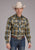 Roper Mens 2410 Plaid Tan Cotton Blend L/S Shirt