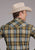 Roper Mens 2410 Plaid Tan Cotton Blend L/S Shirt