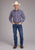 Roper Mens 2414 Multi Plaid Blue Cotton Blend L/S Shirt