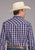 Roper Mens 2414 Multi Plaid Blue Cotton Blend L/S Shirt