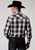 Roper Mens 1972 Plaid Black Cotton Blend L/S Shirt