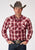 Roper Mens 1974 Plaid Red Cotton Blend L/S Shirt